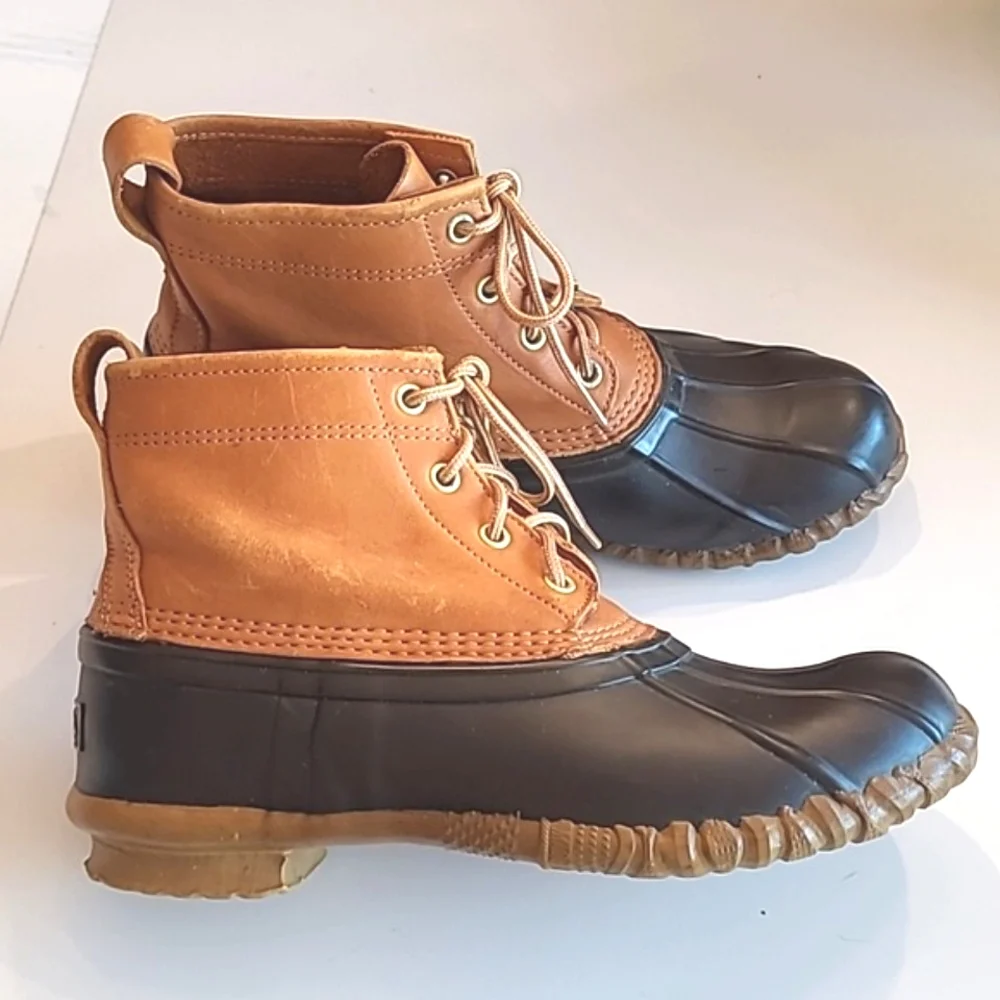 Cabela's Duck Boots Waterproof Lace Up Rain / Snow Ankle Booties Steel Shank 8